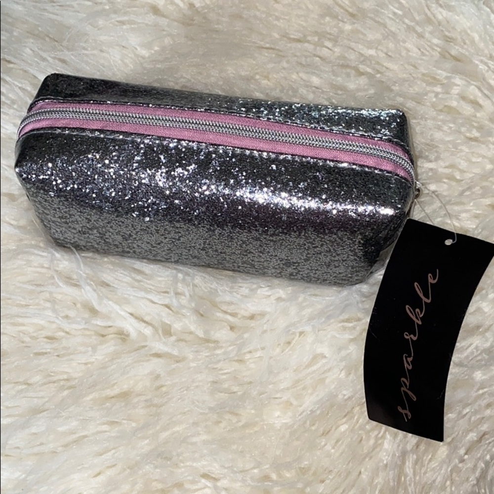 Glitter makeup bag